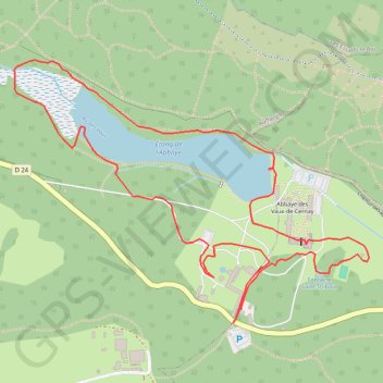Itinéraire Parc de l'Abbaye Cernay, distance, dénivelé, altitude, carte, profil, trace GPS