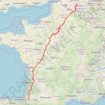 Itinéraire GR®655 Via Turonensis, distance, dénivelé, altitude, carte, profil, trace GPS