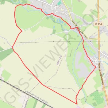 Itinéraire Autour de Villers-Pol, distance, dénivelé, altitude, carte, profil, trace GPS