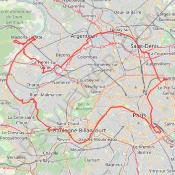 Itinéraire 88 km et 360 m Eric Paris, distance, dénivelé, altitude, carte, profil, trace GPS