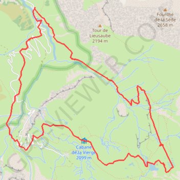 Itinéraire Tour du cirque de Troumousse, distance, dénivelé, altitude, carte, profil, trace GPS