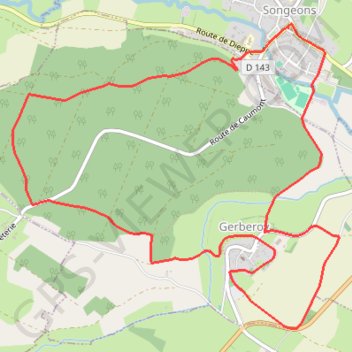 Itinéraire Circuit à la découverte de Gerberoy - Songeons, distance, dénivelé, altitude, carte, profil, trace GPS