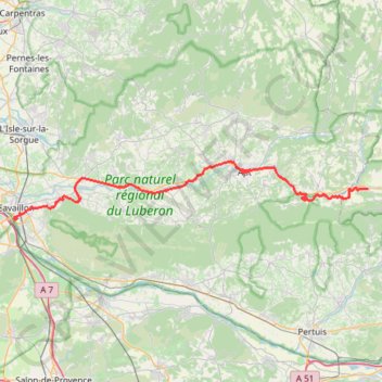 Itinéraire Cavaillon Cereste, distance, dénivelé, altitude, carte, profil, trace GPS