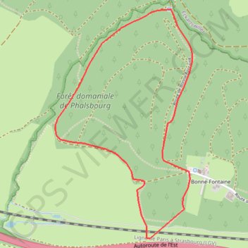 Itinéraire Sentier des 7 sculptures - Phalsbourg, distance, dénivelé, altitude, carte, profil, trace GPS