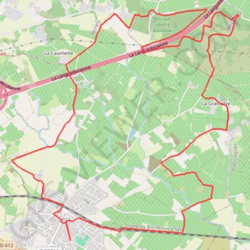 Itinéraire De Cers à Bourbaki, distance, dénivelé, altitude, carte, profil, trace GPS