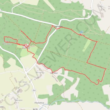 Itinéraire Saint-Péver, Avaugour - Bois-Meur, distance, dénivelé, altitude, carte, profil, trace GPS