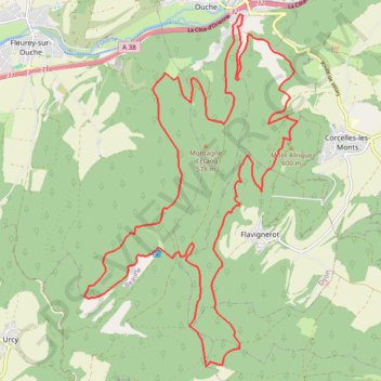 Itinéraire trk1, distance, dénivelé, altitude, carte, profil, trace GPS