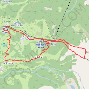Itinéraire Le Mont Lachat, distance, dénivelé, altitude, carte, profil, trace GPS