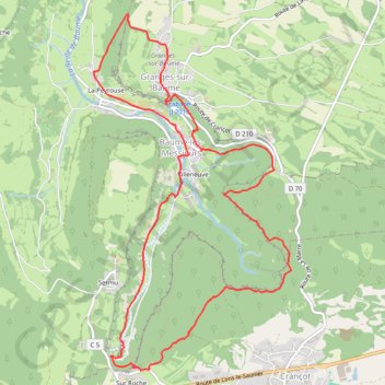 Itinéraire Baume-les-Messieurs, distance, dénivelé, altitude, carte, profil, trace GPS