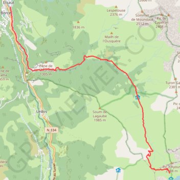 Itinéraire Cut, distance, dénivelé, altitude, carte, profil, trace GPS
