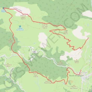 Itinéraire LAYENS en boucle, distance, dénivelé, altitude, carte, profil, trace GPS