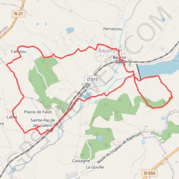 Itinéraire Sainte foi de jérusalem, distance, dénivelé, altitude, carte, profil, trace GPS