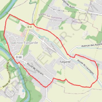 Itinéraire Lacroix-Falgarde - la Gleysette, distance, dénivelé, altitude, carte, profil, trace GPS