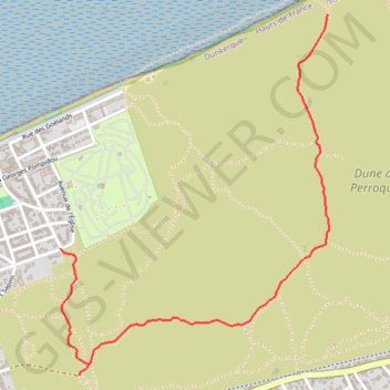 Itinéraire Circuit de la dune du Perroquet, distance, dénivelé, altitude, carte, profil, trace GPS