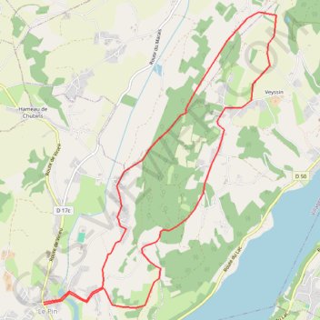 Itinéraire Boucle du relais cyné de Paladru, distance, dénivelé, altitude, carte, profil, trace GPS