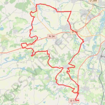 Itinéraire parcours 3 (75.51km), distance, dénivelé, altitude, carte, profil, trace GPS