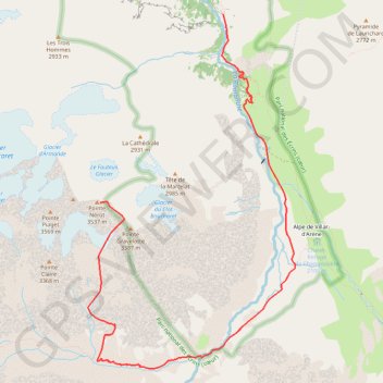 Itinéraire Pointe Nérot, distance, dénivelé, altitude, carte, profil, trace GPS