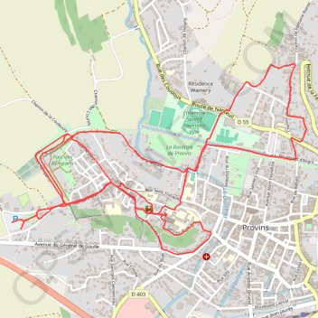 Itinéraire Rando provins, distance, dénivelé, altitude, carte, profil, trace GPS