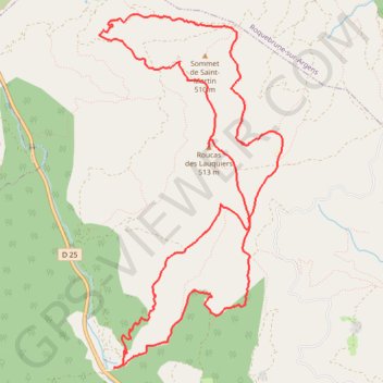 Itinéraire Rando du Roucas des Louquiers, distance, dénivelé, altitude, carte, profil, trace GPS