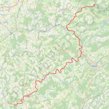 Itinéraire V50 - Chemin de halage - Canal des vosges, distance, dénivelé, altitude, carte, profil, trace GPS