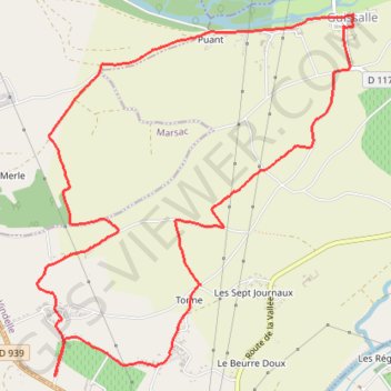 Itinéraire Circuit de Vindelle, distance, dénivelé, altitude, carte, profil, trace GPS