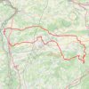 Itinéraire E4 - 24 fictif + réel v0, distance, dénivelé, altitude, carte, profil, trace GPS