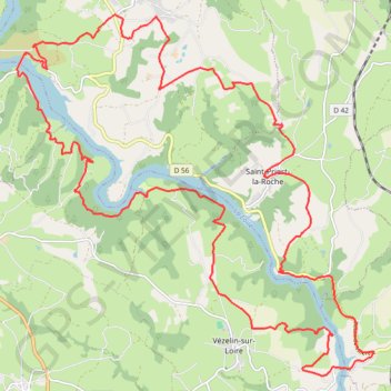 Itinéraire Du Barrage de Villerest au Barrage de Grangent en 10 boucles - Pont de Presle - Pont de La Vourdiat, distance, dénivelé, altitude, carte, profil, trace GPS