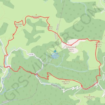 Itinéraire Circuit depuis Iraty, distance, dénivelé, altitude, carte, profil, trace GPS