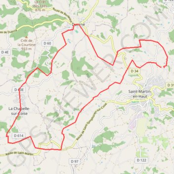 Itinéraire Converted from a KML file using KML2GPX.COM, distance, dénivelé, altitude, carte, profil, trace GPS