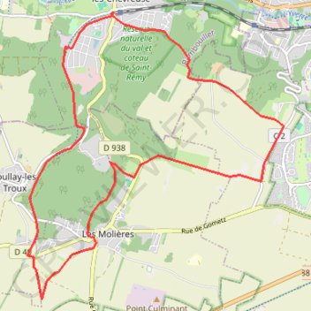 Itinéraire Saint Rémy les Chevreuses - Bois de Montabé, distance, dénivelé, altitude, carte, profil, trace GPS