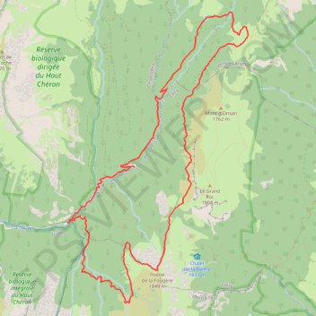 Itinéraire Pointe de la Fouchère, distance, dénivelé, altitude, carte, profil, trace GPS