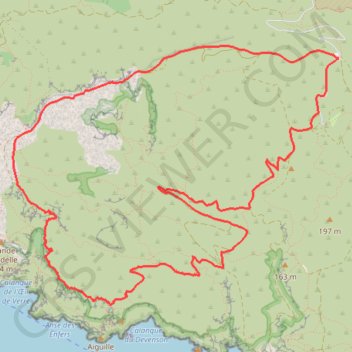 Itinéraire La Gardiole Devenson Cap Gros, distance, dénivelé, altitude, carte, profil, trace GPS