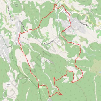Itinéraire Le Beaucet-Caroufra-Venasque (84), distance, dénivelé, altitude, carte, profil, trace GPS