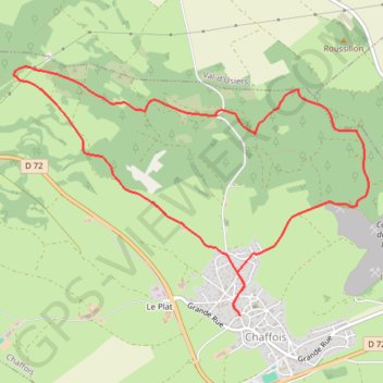 Itinéraire Les Monts D'Arlier - Le Grand Bois, distance, dénivelé, altitude, carte, profil, trace GPS