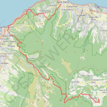 Itinéraire Grand Raid de la Reunion 2022 La Mascareignes, distance, dénivelé, altitude, carte, profil, trace GPS