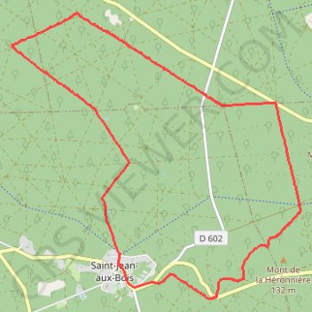 Itinéraire Randonnée à saint jean aux bois, distance, dénivelé, altitude, carte, profil, trace GPS