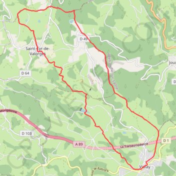 Itinéraire Montagnes du Matin - Saint-Cyr-de-Valorges, distance, dénivelé, altitude, carte, profil, trace GPS