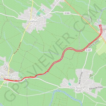 Itinéraire De ventenac-en-Minervois au Somail et retour, distance, dénivelé, altitude, carte, profil, trace GPS