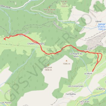 Itinéraire Pointe d'Autigny, distance, dénivelé, altitude, carte, profil, trace GPS
