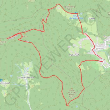 Itinéraire Thannenkirch, distance, dénivelé, altitude, carte, profil, trace GPS