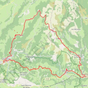 Itinéraire De la vallée du Lot à la plénitude de l'Aubrac - Saint-Geniez-d'Olt, distance, dénivelé, altitude, carte, profil, trace GPS