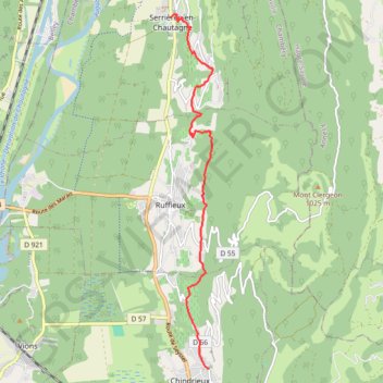 Itinéraire Sur les Pas des Huguenots - Chindrieux - Serrières-en-Chautagne, distance, dénivelé, altitude, carte, profil, trace GPS