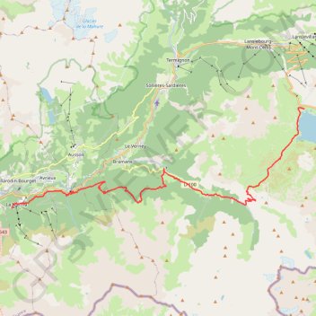 Itinéraire norma cenis, distance, dénivelé, altitude, carte, profil, trace GPS