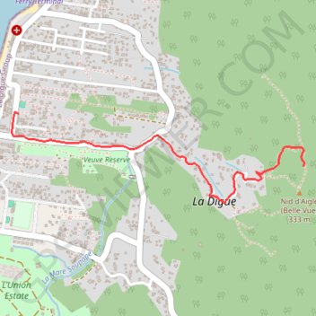 Itinéraire Randonnée du Nid d'Aigle (la Digue), distance, dénivelé, altitude, carte, profil, trace GPS