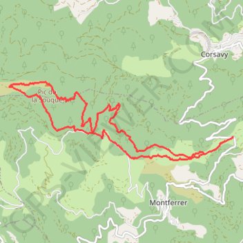 Itinéraire Le pic de la Souque en boucle depuis le Pla del B, distance, dénivelé, altitude, carte, profil, trace GPS