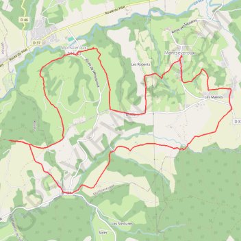 Itinéraire Montseveroux (38), distance, dénivelé, altitude, carte, profil, trace GPS