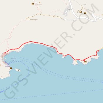 Itinéraire Loutro - Sweet Water, distance, dénivelé, altitude, carte, profil, trace GPS