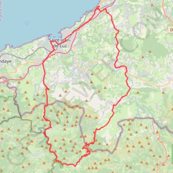 Itinéraire Balade en pays Basque, distance, dénivelé, altitude, carte, profil, trace GPS