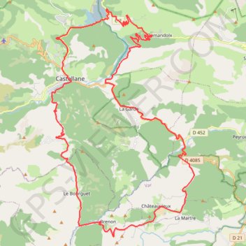 Itinéraire Belvédères du Verdon - Alpes de Haute-Provence, distance, dénivelé, altitude, carte, profil, trace GPS
