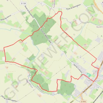 Itinéraire Sentier des 3 bois - Morbecque, distance, dénivelé, altitude, carte, profil, trace GPS